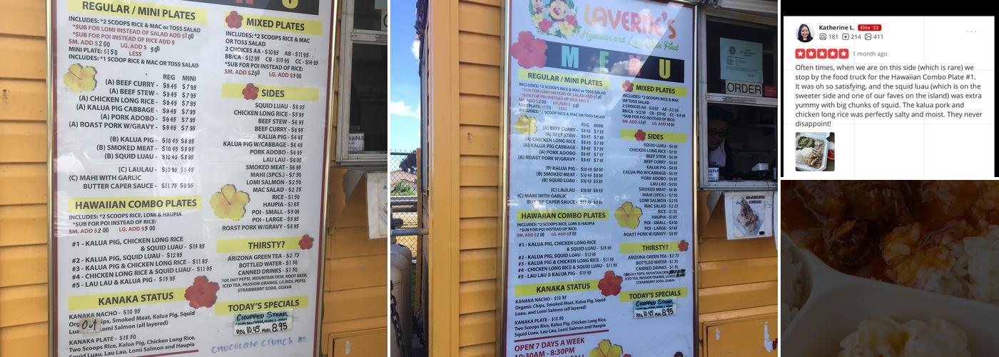 Laverne's Lunch Wagon & Catering Menu