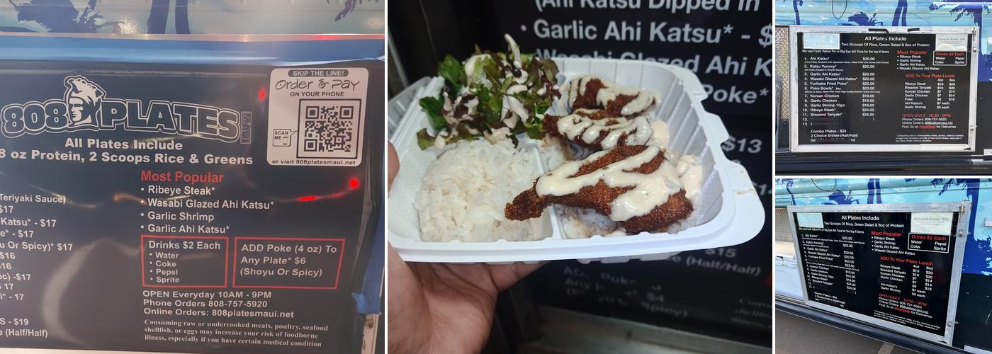 808 Plates Maui Menu