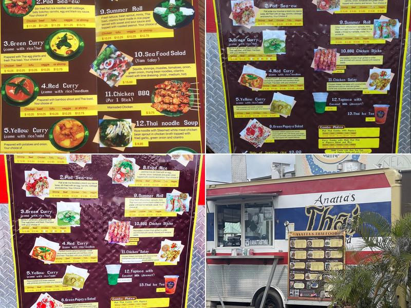 Anatta's Thai Street Food Menu