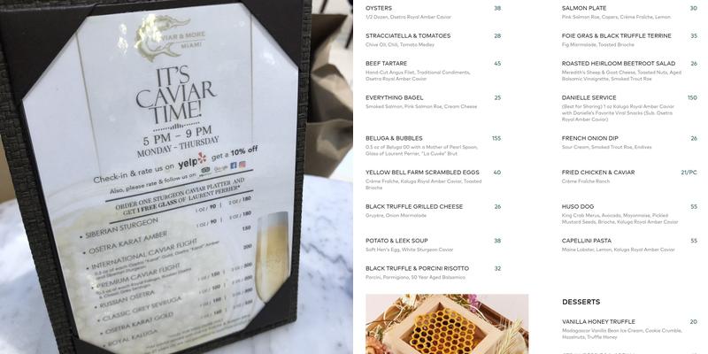 Caviar & More Menu
