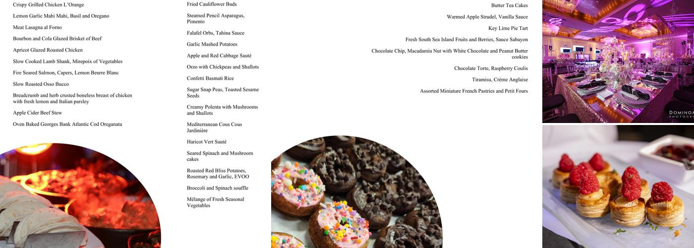 Artisan Foods Catering, Inc. Menu