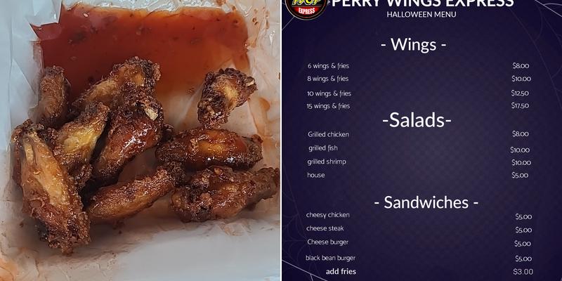 Perry Wings Express Menu