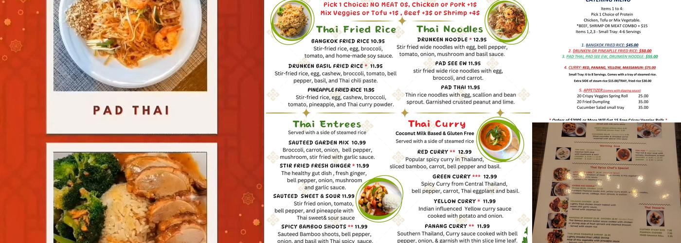Thai Spice Cafe Menu