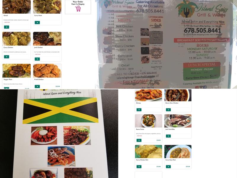 Island Spice Grill and Wings Menu