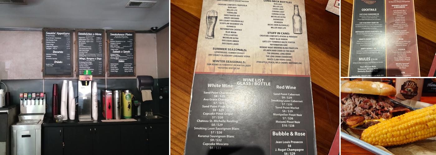 JD's Bar-B-Que Menu