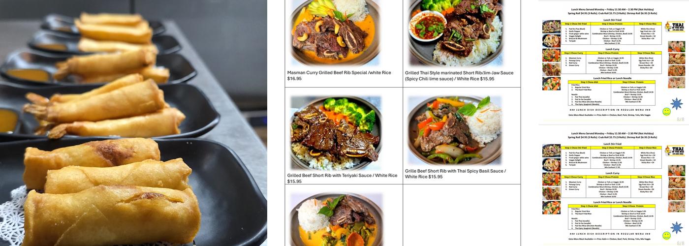 Thai in the Box Menu
