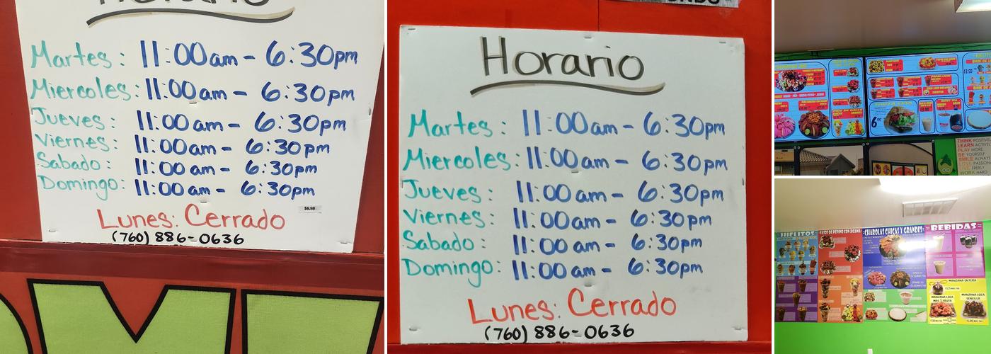 Calexico Apples Menu
