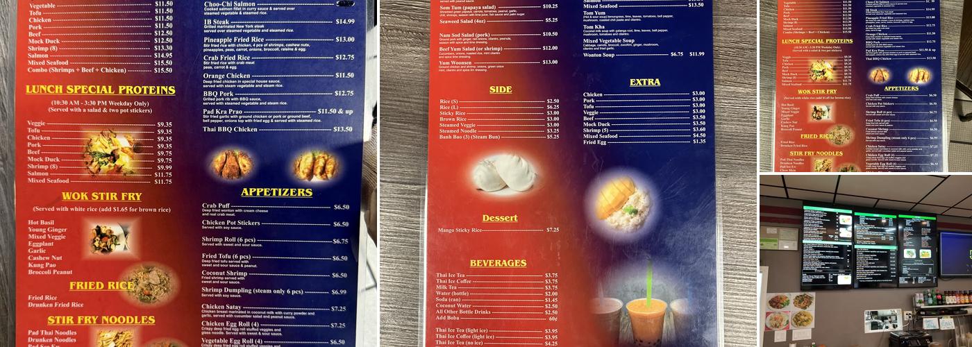 IB Thai Menu