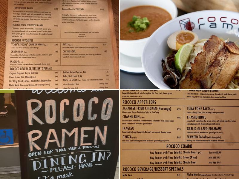 Rococo Ramen Menu
