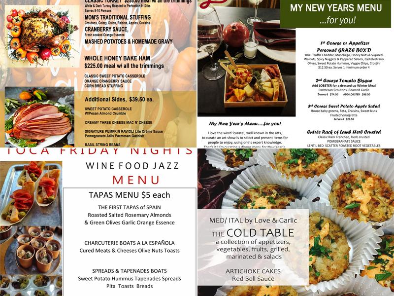 Love & Garlic Inc Menu