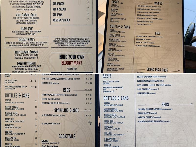 Boathouse on the Bay Menu