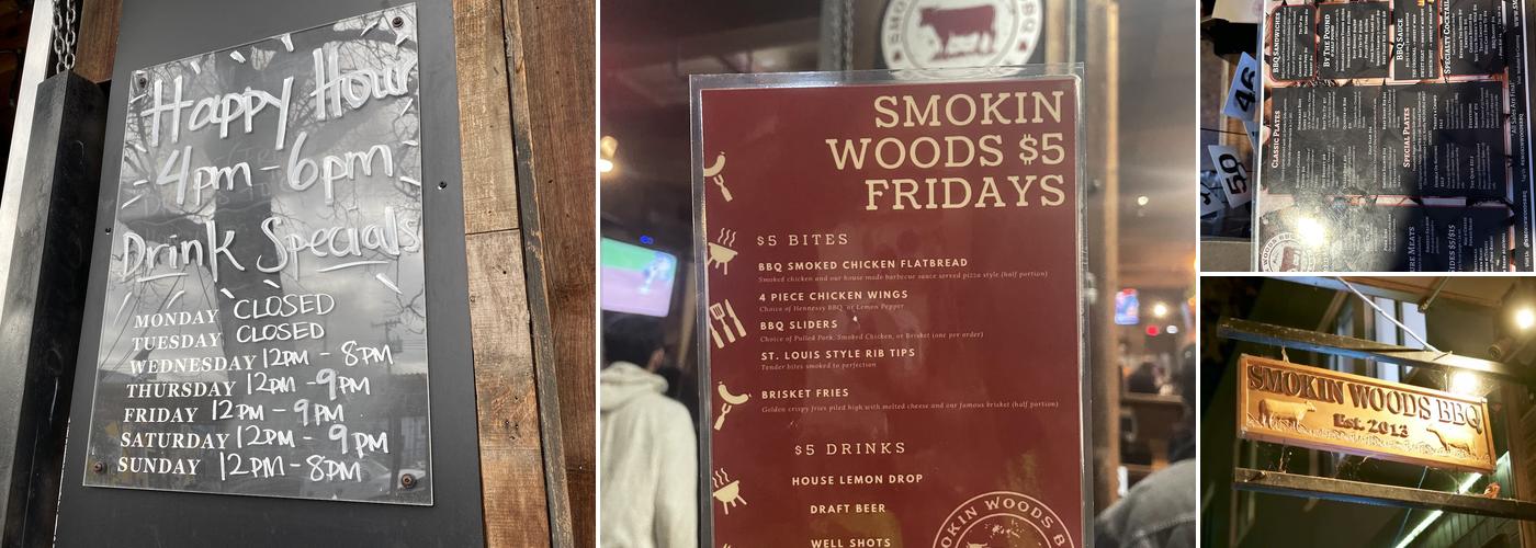 Smokin Woods BBQ Menu