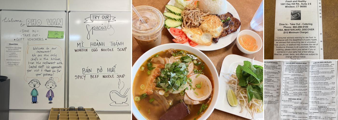 Pho Van Menu