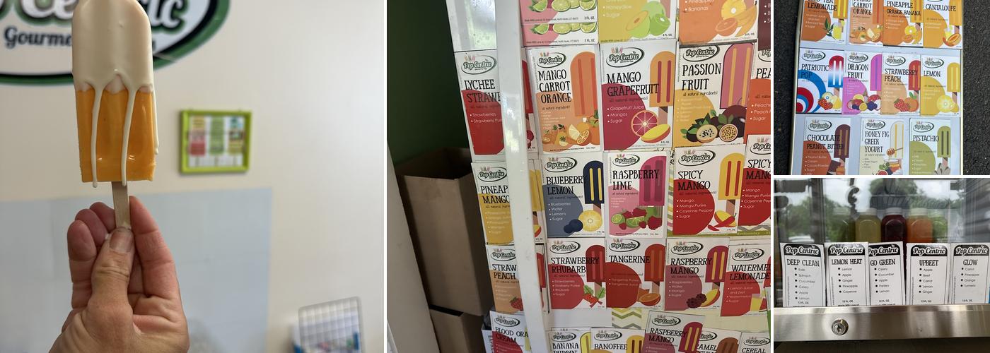 PopCentric Gourmet Ice Pops Menu