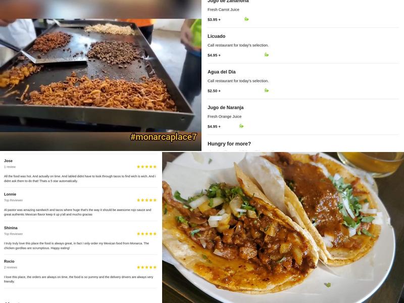 Monarca P.L.A.C.E 7 Menu