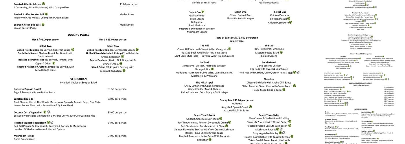 Patty Long Catering Menu
