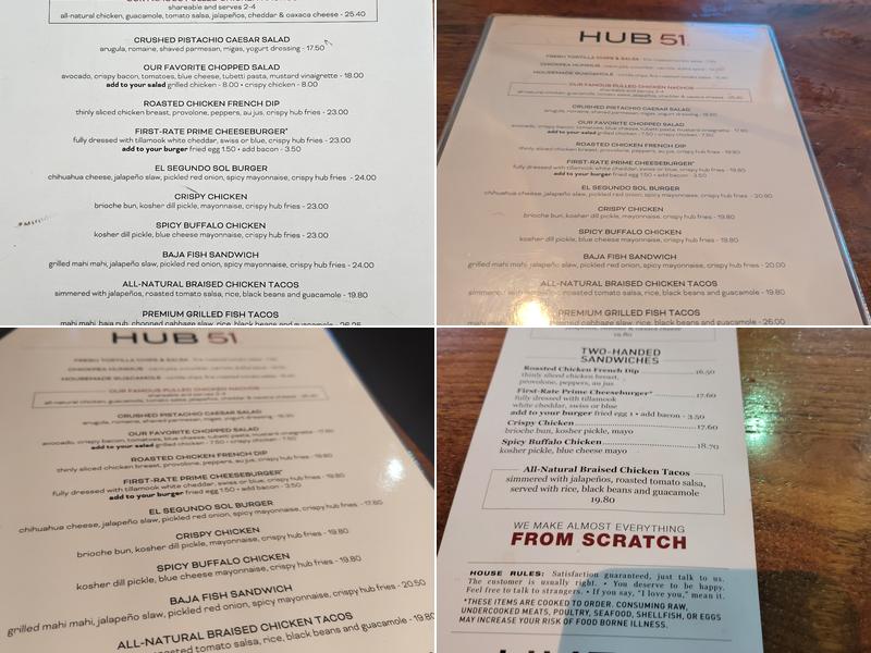 Hub 51 Menu