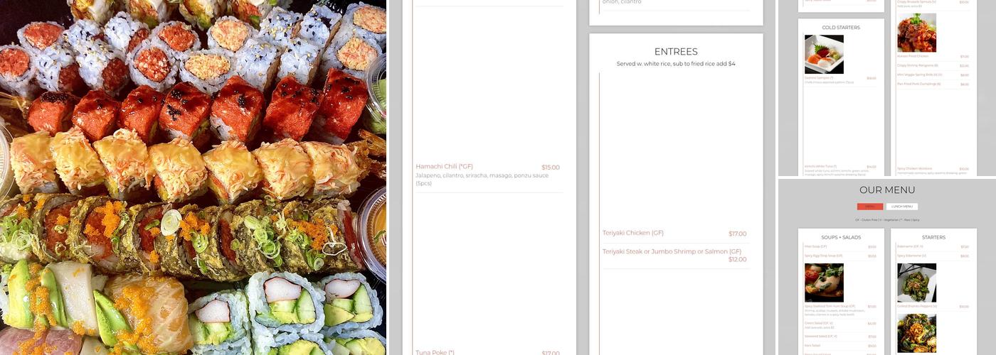 Wasabi Johnston Menu