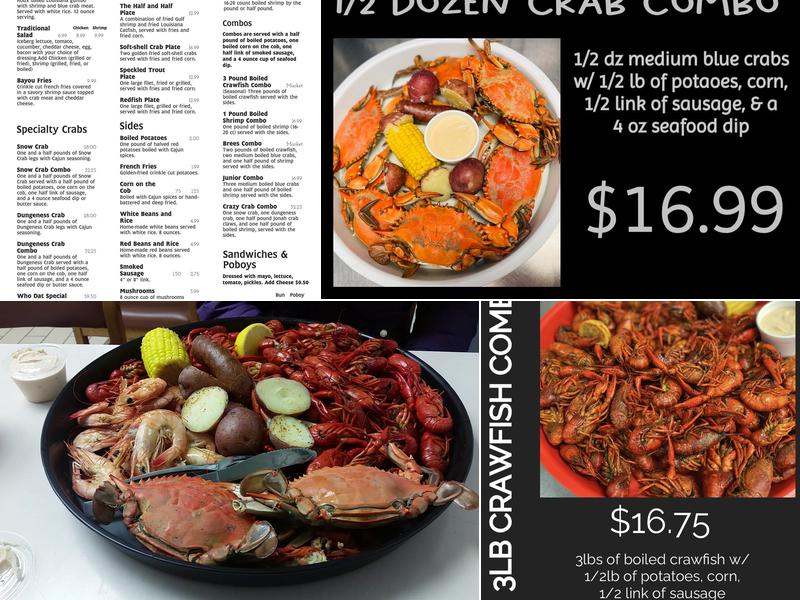 Bayou Cane Seafood Market Menu