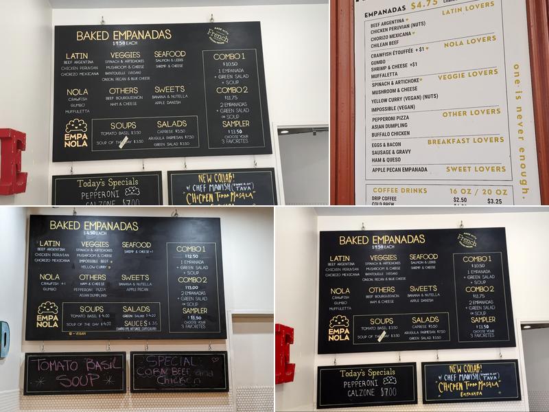 Empanola Menu