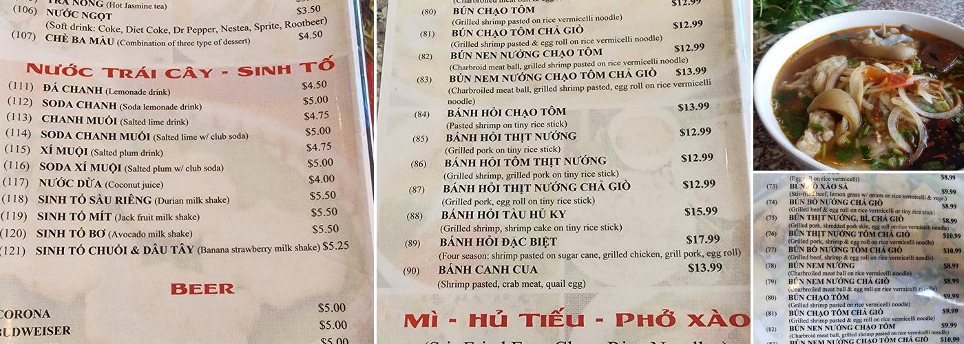 Viet Garden Menu