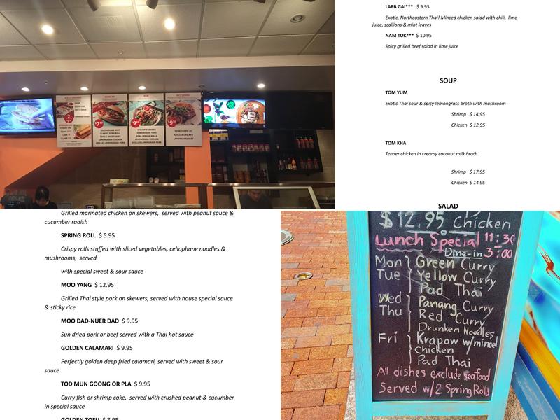 Tarin Thai Cuisine Menu