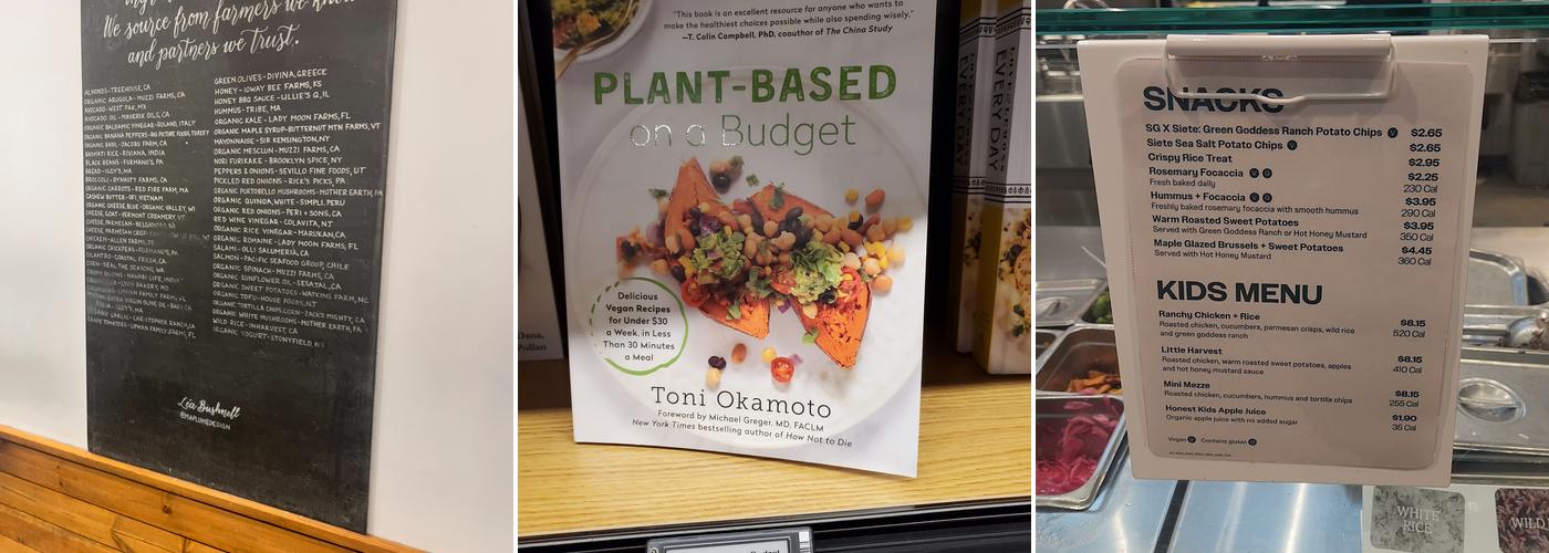 sweetgreen Menu