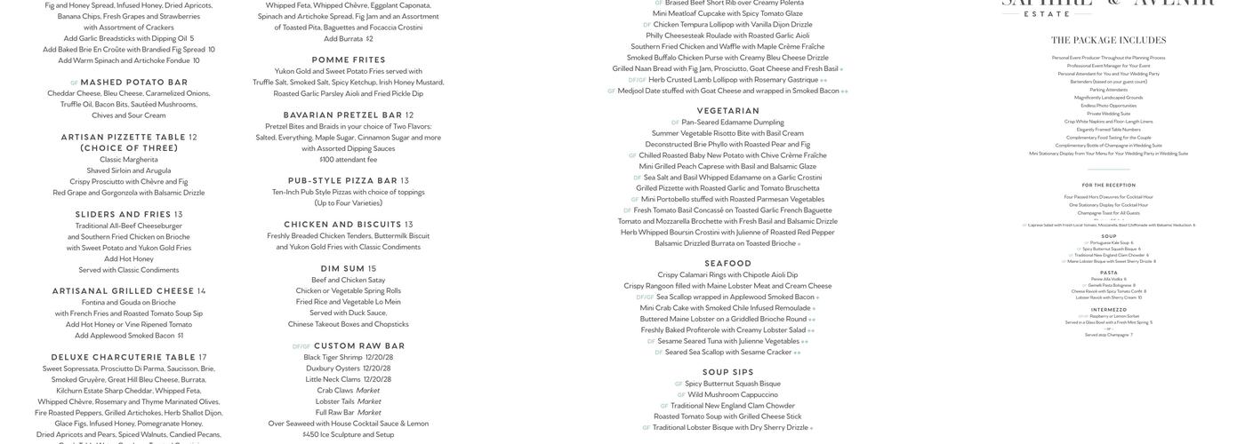 Independence Harbor Menu