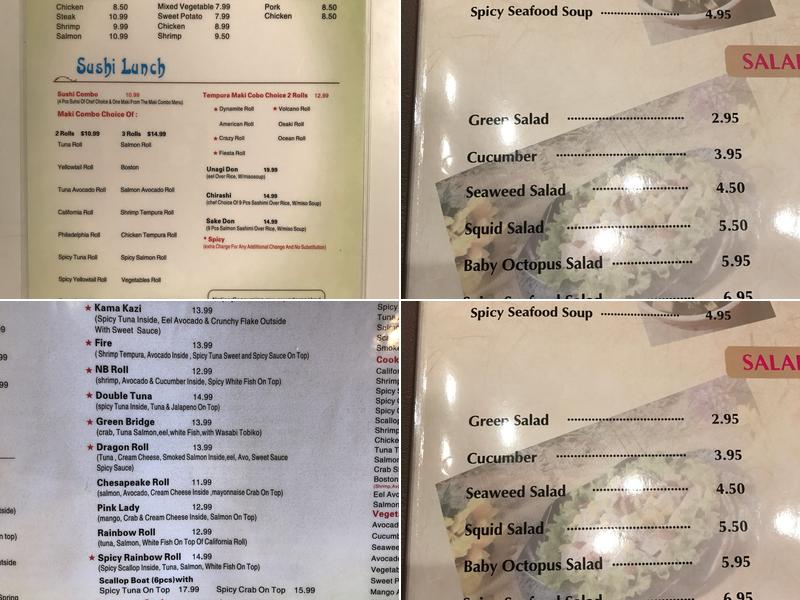 168 Sushi & Kitchen Menu