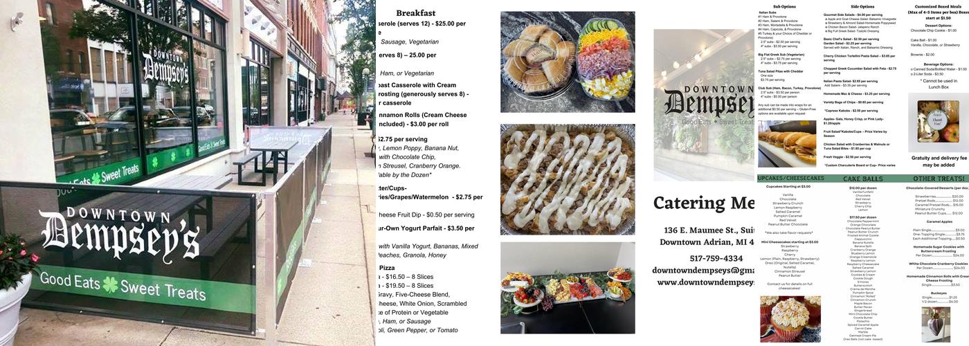 Downtown Dempsey's Menu