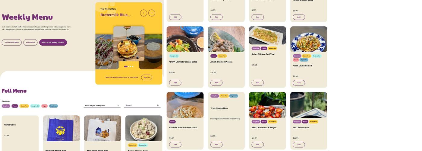 Simply Good Kitchen Menu