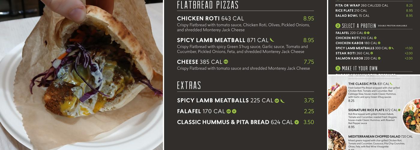 Roti Mediterranean Bowls. Salads. Pitas. Menu