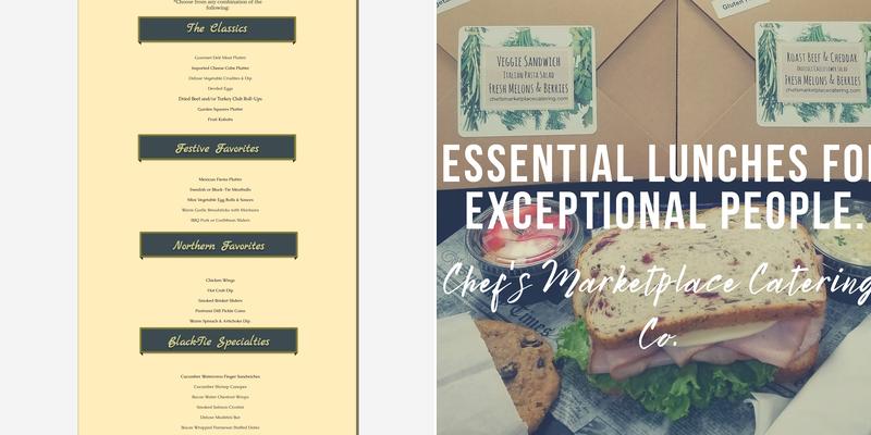 Chef's Marketplace Catering Menu