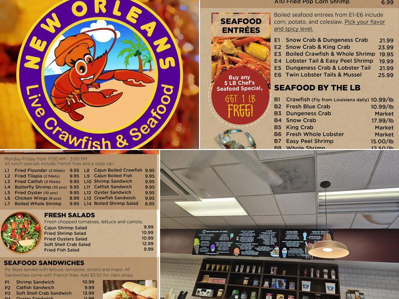 Live Crawfish & Seafood Menu