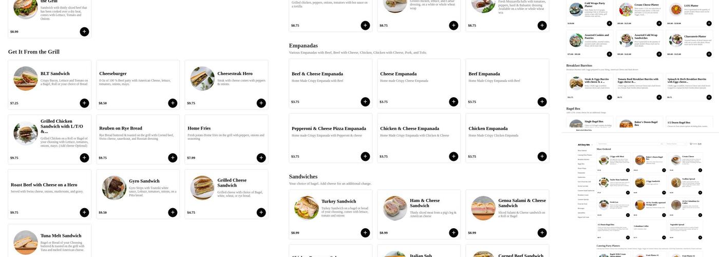 House of bagels Menu