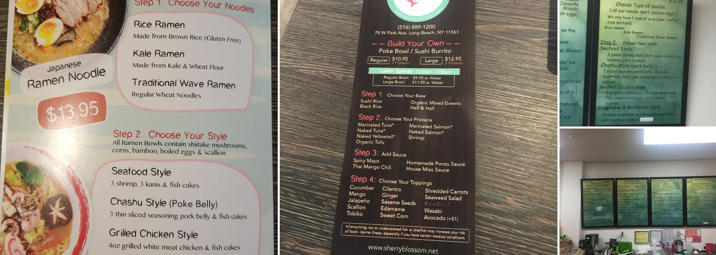Sherry Blossom Menu