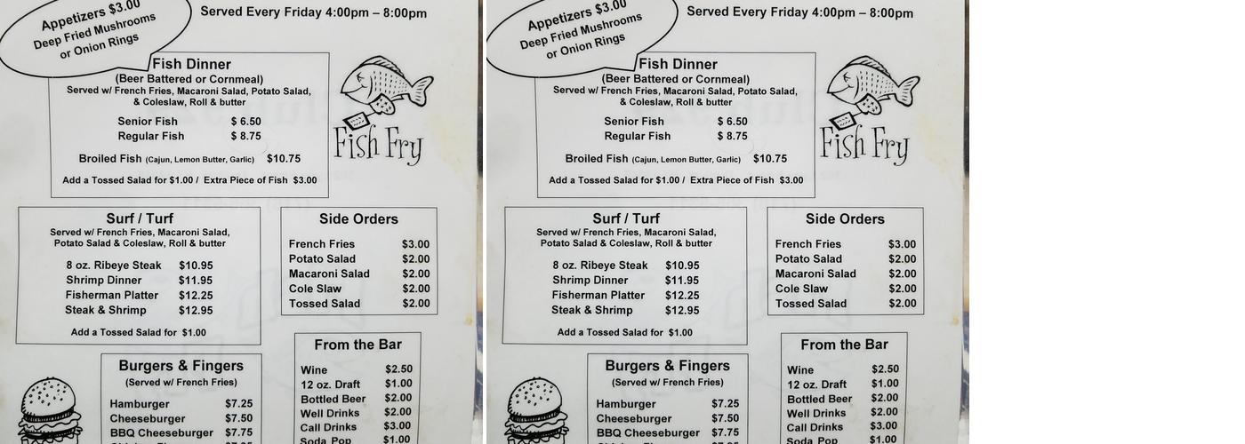 Knights of Columbus Menu