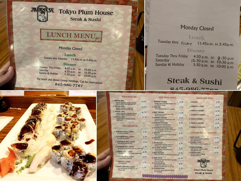 Tokyo Plum House Menu