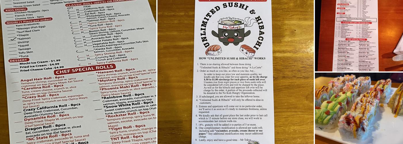 Mr Tokyo Japanese Restaurant Menu