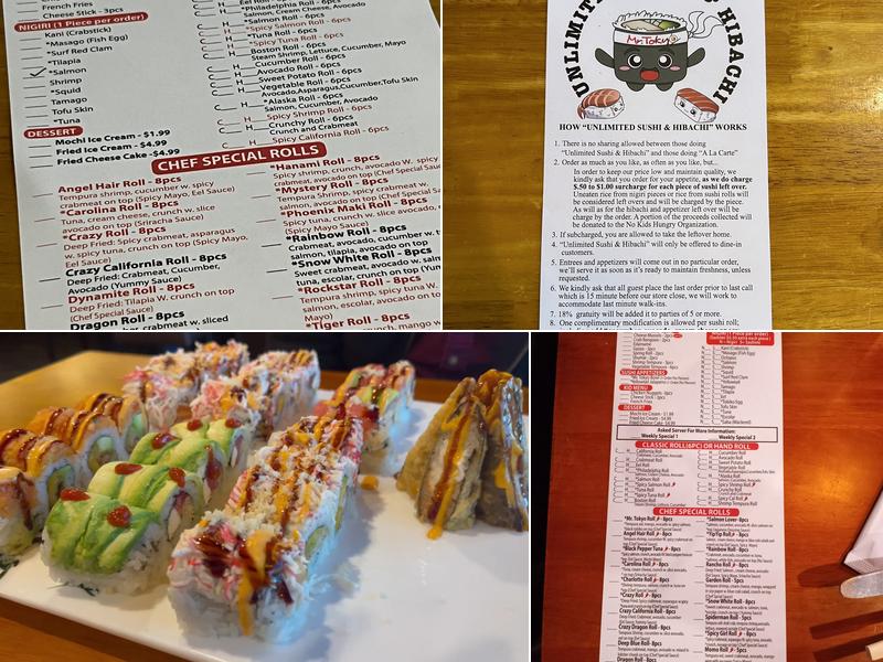 Mr Tokyo Japanese Restaurant Menu