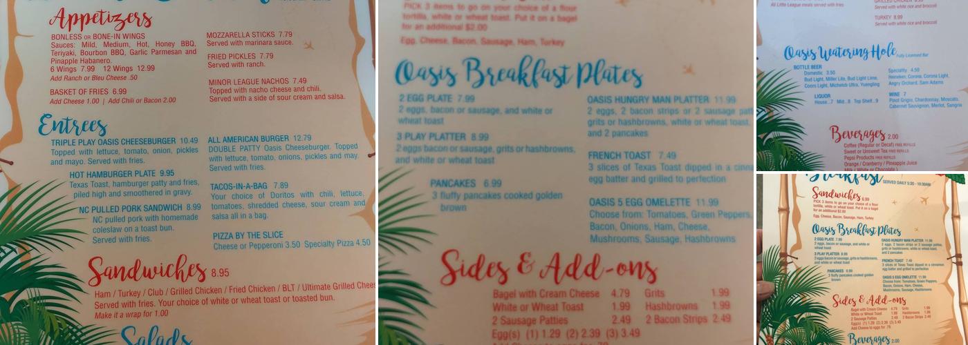 Triple Play Menu