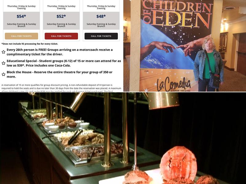 La Comedia Dinner Theatre Menu
