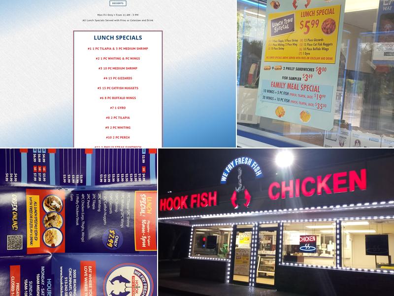 Hook Fish & Chicken Menu