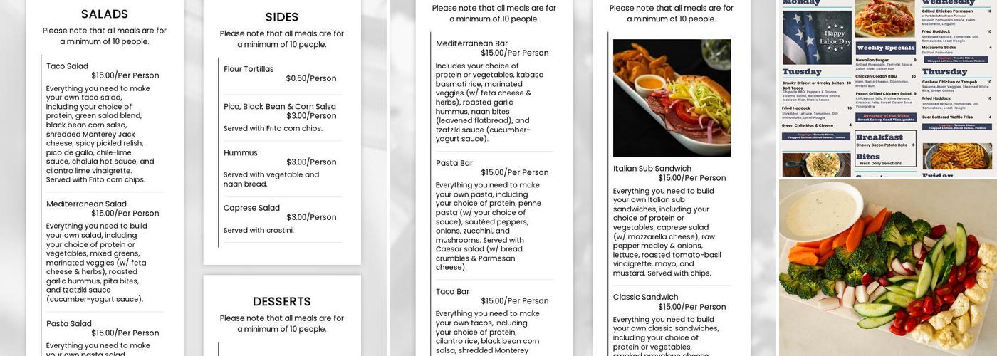 Bentos Catering Menu