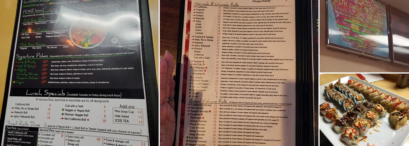 Caribbean Sushi Menu