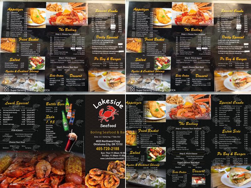 Lakeside Boiling Seafood Menu