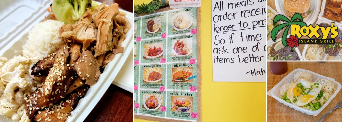 Roxy's Island Grill Menu