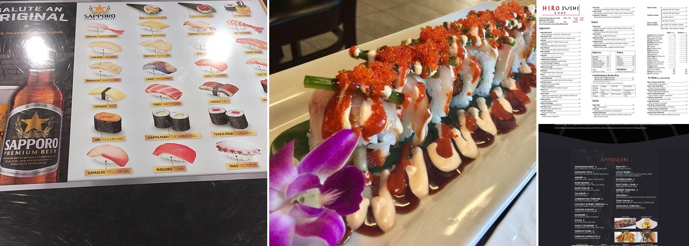 HIRO SUSHI Menu