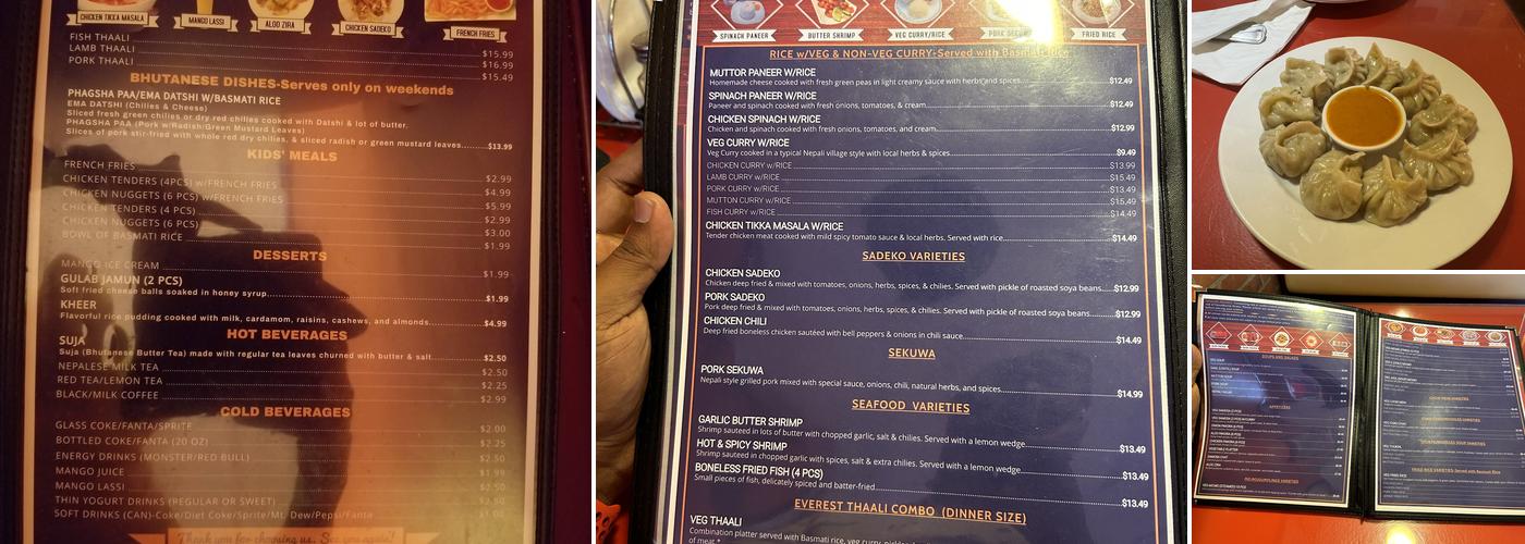 EVEREST KITCHEN Menu