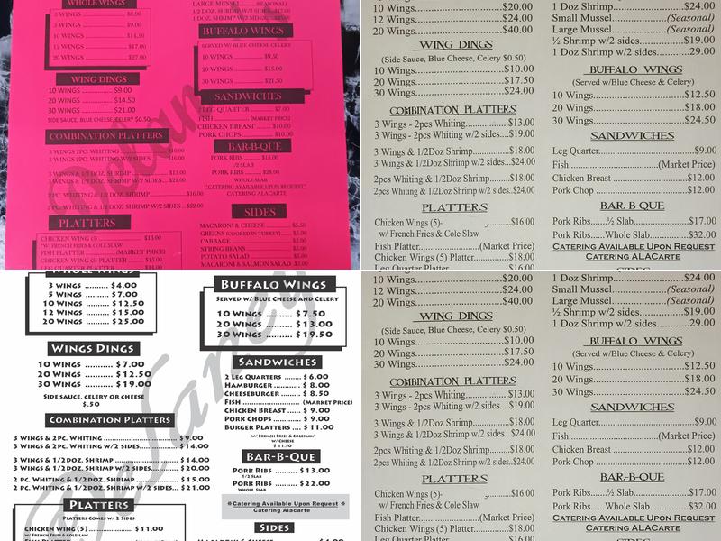 Delaney's Soul Food Menu